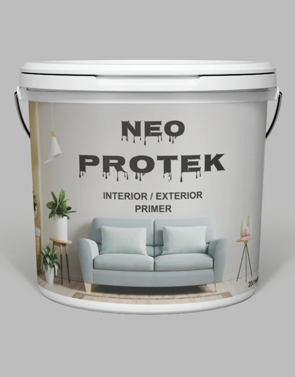 Neo Protek Interior/Exterior Primer is the ultimate bonding agent for flawless, lasting paint jobs. Master surface prep, block tough stains, and ensure superior adhesion on drywall, wood, or concrete. Achieve pro-level durability inside and out!